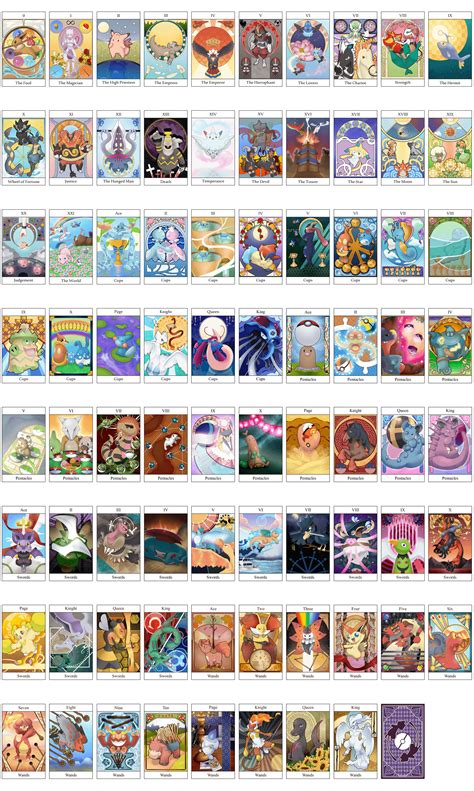 pokemon tarot deck|[OC] My Pokemon Tarot deck is finally done! :。